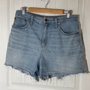 Madewell Curvy High Rise Light Blue Jean Shorts